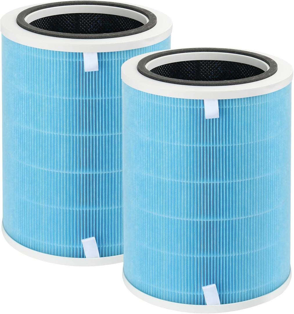 2-Pack True HEPA Replacement Filter Compatible with Proscenic A9 and TOnEnergy, Ganiza G300S Purifiers, also Compatible with Probreeze PB-P07 and Insignia NS-APMWH2, BLITZHOME BH-AP450