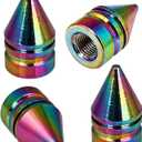 4 x DBlosp Car Tire Valve Stem Caps, 4 PCS Alloy Tire Valve Stem Caps, Durable & Stylish Air Caps for Cars, SUVs, Trucks, Bikes, Motorcycles - Corrosion Resistant, Leak-Proof Accessories