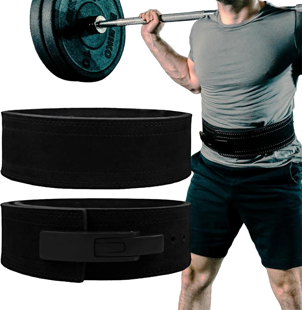 Hawk Sports Weightlifting Belt for Men and Women, Black 10mm Thick, 4-Inch Wide Lever Belt for Safely Increasing Weight and Lifting Power for Deadlifts, Squats, and Other Workouts (Medium (32" -38"))