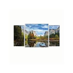 Set Of Three  Canvas Art Lake Wall Art