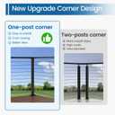 Muzata Aluminum Black Corner Cable Railing Post 36 Inch 36"X2"x2" T-drilled One-Post Corner Solution Surface Mount Cable Railing System Kit Indoor Outdoor Seaside with User Guide PD02 B3AS 36'', Corner post
