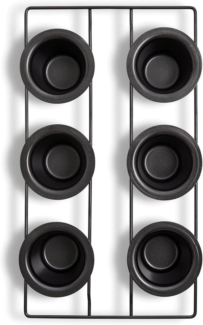 Mrs. Anderson's Baking 6-Cup Popover Pan, Carbon Steel with Non-Stick Coating, PFOA Free, 15.75 x 9 x 2.25-Inches