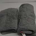 Dog Bed Crate Mat(30" X 19") 2 Pack, Soft Plush Dog Bed Pad Machine Washable Crate Pad, Grey