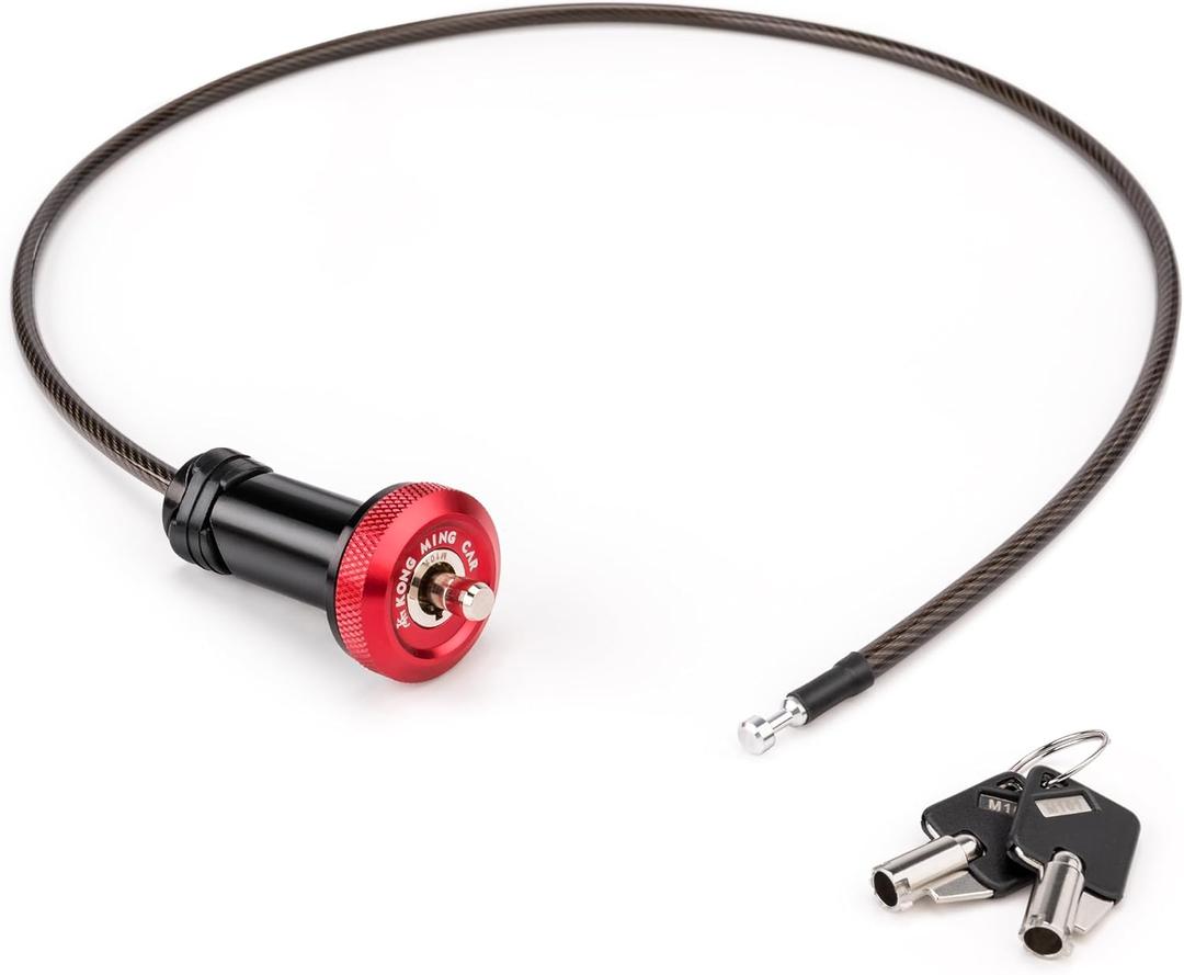 Knog Boa 60 - Bike Cable Lock - Handlebar End Lock - Anti Theft for Mountain/Road Bike Bars (RED)