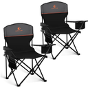 ALPHA CAMP Camping Chair 2 Pack Portable Chair with 3-Can Cooler Folding Chair with Side Pocket and Cup Holder, Collapsible for Camping, Tailgates, Beach, Fishing and Sports,2PC