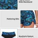 RELLECIGA Women's High Waisted Swim Board Shorts with Built-in Brief (XXXL)
