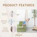 Bouncee Sensory Swing I 55"x60" Indoor or Outdoor Hammock I Special Needs I Autism Sensory I Relaxing Calming Pod I Holds up to 200 Pounds I Tan