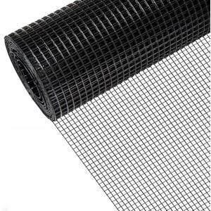 36" x 100' 1/4inch Hardware Cloth, Black Vinyl Coated Chicken Wire Fence Galvanized Welded Mesh Roll for Home Garden Rabbit Cage