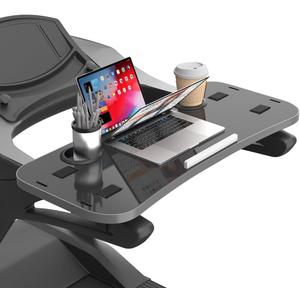 Treadmill Desk Attachment with Large Laptop Platform, Universal Ergonomic Workstation for Laptops/Tablets, Fits Treadmill Handlebars Up to 36 Inches, Black