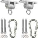 Jungle Gym Kingdom Swing Set Hangers  2 Heavy Duty Brackets with Locking Snap Hooks for Porch, Patio, Playground  Indoor/Outdoor Hardware & Accessories