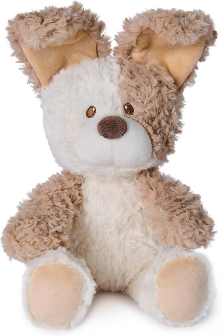 GUND Baby Peek-a-Boo Peeki Puppy Plush, Dog Stuffed Animal, Baby Toy for Ages 0 and Up, Brown/Cream, 7"