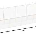 Azar Displays 556114 13" W Acrylic Bin for Pegboard/Slatwall (4 Pack) (4 IN DEEP)