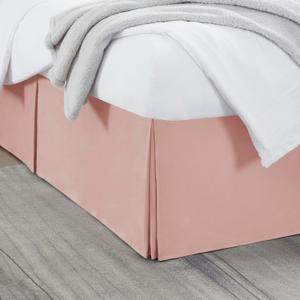Nestl Peach Beige Bed Skirt King Size - King Bed Skirt 14 Inch Drop - Brushed Microfiber Bed Skirts - Hotel Quality Pleated Bed Skirt - Shrinkage & Fade Resistant, Peach Beige 