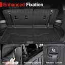 Cargo Mat Backrest Mat for 2016-2022 Honda Pilot 8 Passengers (No Elite Models), All Weather TPE Car Liner Car Mat for 2022 Honda Pilot Accessories