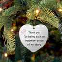 3 x Thank You Gifts Christmas Ornament 2025,Ceramic Christmas Ornament Appreciation Gifts for Teacher Women Men Boss Nurse Friend,Christmas Tree Decorations Hanging Ornament Xmas Keepsake Gift Ideas