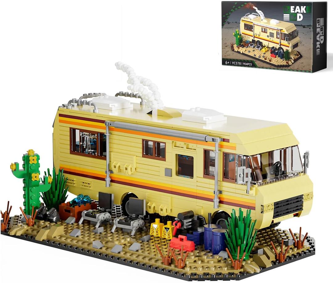 Breaking RV Adventure Building Set, AFOL Upgraded Classic Scene, Compatible with Lego for Adults, for Adults and Avid Fans