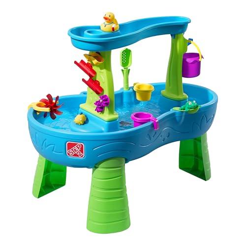 Amazon.com: Step2 Rain Showers Splash Pond Water Table, Kids Water and Sand Activity Sensory Playset, Summer Outdoor Toys, 13 Piece Water Toy Accessories, For Toddlers 1.5+ Years Old, Blue & Green : Toys & Games