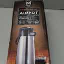 Service Ideas ECAL22S Eco-Air Airpot with Lever Lid, Insulated Beverage Dispenser, Thermal Coffee Carafe, 2.2 Liter, Glass vacuum insulated