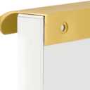 goldenwarm 5 Pack 3 Inch Matte Gold Finger Pulls Cabinet Edge Pulls Brushed Brass Drawer Handles Edge Hardware for Kitchen Cupboard (Hole Center:76mm(3in))