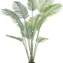 VEVOR Artificial Palm Tree, 6 FT Tall Faux Plant, Secure PE Material & Anti-Tip Tilt Protection Low-Maintenance Plant, Lifelike Green Fake Tree for Home Office Warehouse Decor Indoor Outdoor