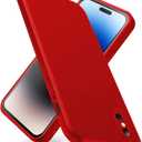 for iPhone X Case, Thin Liquid Silicone Case,Shockproof,Slim Thin Phone Case for iPhone X, Full Body Screen Camera Protective Cover-Red 2-IPX-03