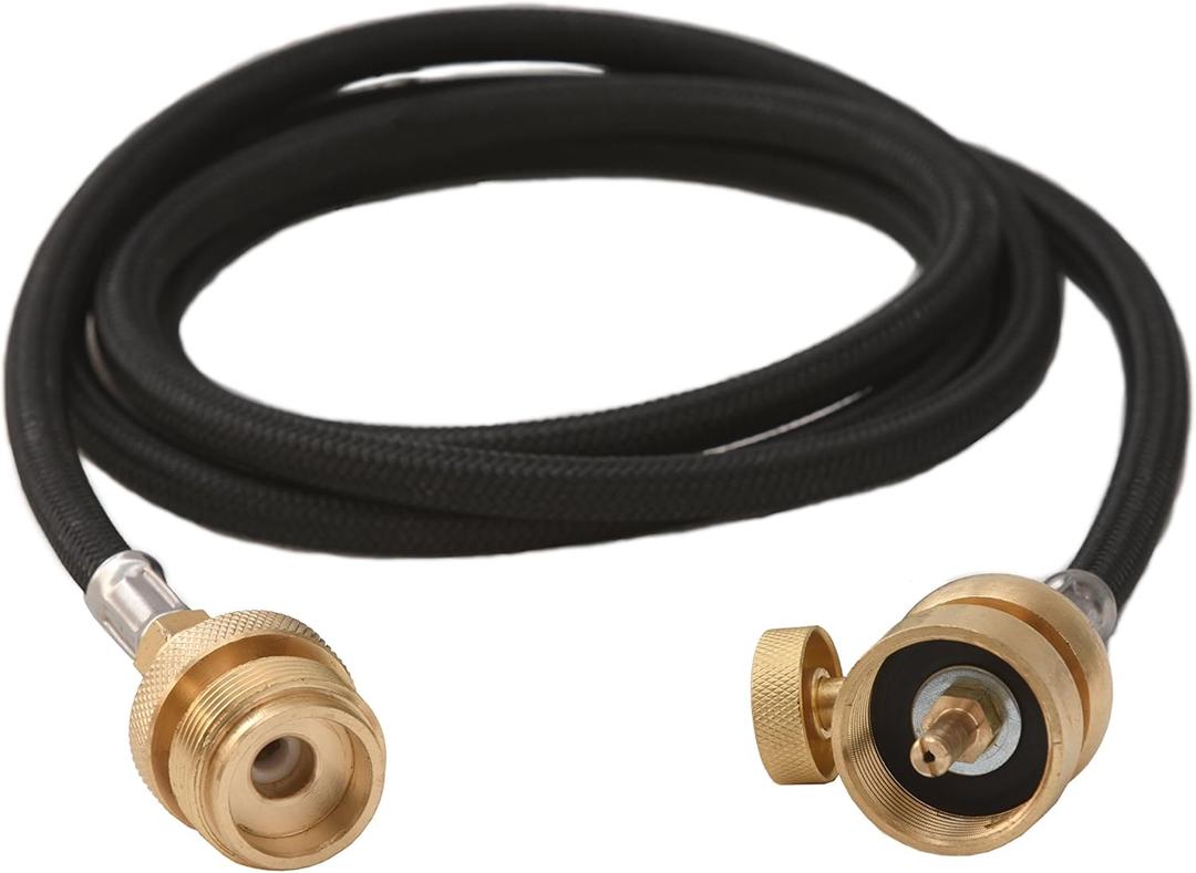 Flame King YSNMT48 Flexible 5-FT Extension Hose for 1Lb Propane Tank Cylinders