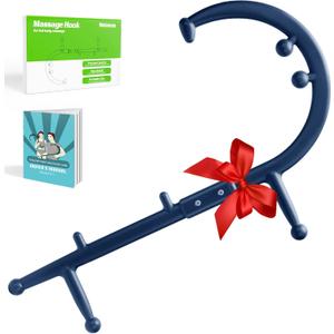 Trigger Point Massage Cane - Ergonomic Therapy Cane Self-Massage Hook for Back, Neck, Shoulder - Full-Body Muscle Pain Relief - Lightweight, Portable & BPA-Free, Gift for Men & Women (Royal Blue)