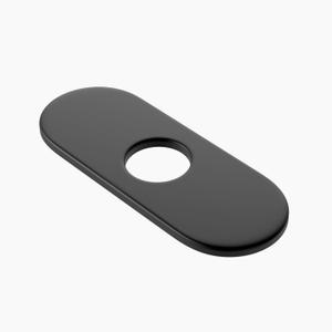 Lefton 6" Sink Cover Plate for 1 or 3 Hole Bathroom or Kitchen Faucet, Black, FCP2202-3