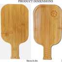 2 x Pickleball Charcuterie Board with Handle  12.4" x 6.3" Bamboo Serving Tray with Pickleball Engraving, Juice Groove & Hanging Hole  Unique Gift for Pickleball Fans & Social Gatherings