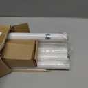 2 Pack White Curtain Rod, 1 Inch Adjustable Heavy Duty Curtain Rods for Windows 30 to 56 Inch, Decorative Modern Window Treatment Rods, Splicing Metal Drapery Pole, Easy Installation