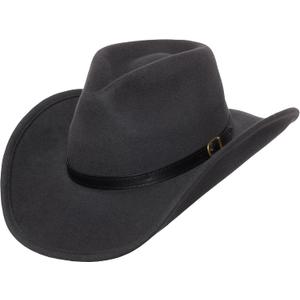 Shapeable Outback Cowboy Western Wool Hat, Dallas, Silver Canyon