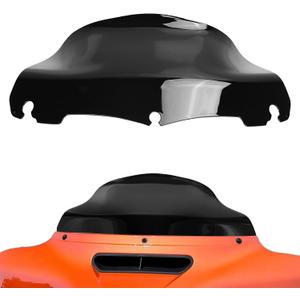 9" Black Wave Motorcycle Batwing Fairing Windshield Windscreen Wind Splitter Fit for 2015-2024 for Harley Touring Street Glide/Electra Glide
