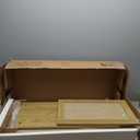 Giluta Sideboard Buffet Cabinet, Farmhouse Kitchen Cabinets with 2 Rattan Doors, 30''H Boho Cabinet for Entryway