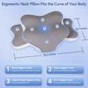 Sleep Apnea Pillow for Side Sleepers, Cervical Neck Pillow for Neck Pain Relief, Ergonomic Contour Memory Foam Pillow with Cooling Washable Cover for Back, Side & Stomach Sleepers