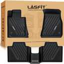 LASFIT Floor Mats 2019-2023 2024 2025 for BMW 3 Series G20 3 Series 330i 330e M3 M340i Accessories Sedan Only, Custom Fit TPE All Weather Car Liners 1st & 2nd Row Full Set, Black(NOT for GT & 2 Door)