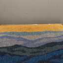 Fab Habitat Geometric Abstract Nature Extra Thick Doormat - Handwoven, Durable - Natural Coir - Entryway, Front Door, Porch, Patio -Shades of Sea Blue (18" x 30" Thick)