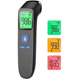 No-Touch Thermometer for Adults and Kids, Digital Baby Thermometer with Fever Alarm, 1 Second Fast Result, FSA HSA Eligible, Easy to use, 2 in 1 Mode 