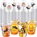 200 Pack Derby Day Plastic Cups Bulk Horse Racing 10 oz Clear Disposable Mint Julep Cups for Rose Derby Party Supplies Decorations