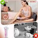USB Rechargeable Cotton Thread Epilator for Women,White Electric Threading Hair Removal Tool Complete with Charging Cable and Spare Thread, Professional Eyebrow Threading Kit for Facial and Body Hair