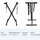 The ONE Single-X Keyboard Stand, Pre-Assembled X-Style Keyboard Stand with Locking Straps & Quick Release Mechanism, Adjustable Piano Stand