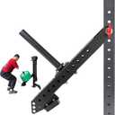 Multi Use Belt Squat Attachment with Lever Arms fits for 3" x 3" Square Tube Power Cages Home Gym Accessory for Strength Training with 330 lbs Capacity (Not included Squat Belt)