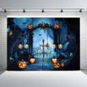 10X8FT Horror Cemetery Iron Gate Scary Halloween Photo Background for Photography Halloween Party Decorations Wall Decor Photo Studio Decoration Supplies DH-705