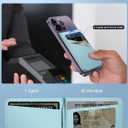 TopMade for MagSafe Wallet Magnetic Card Holder for iPhone 17/16/15/14/13/12 Series, Strongest Magnetic Phone Wallet Stand Adjustable, Slim Leather 5 Cards Holder, ID Window, RFID Blocking, Blue