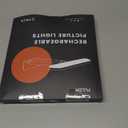 FULEN Picture Lights Battery Operated, Rechargeable Picture Frame Lights for Wall, LED Cordless Wall Lights for Arts,Paintings,Gallery&Dartboard,3 Color Temperatures, Remote Control,White,2 Pack