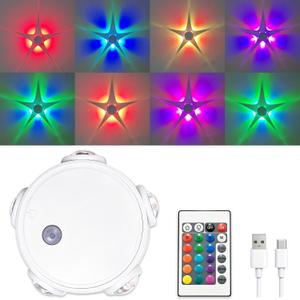 Motion Sensor Light, Wall Sconce Projector Lamp Dimmable Ambient Lighting | RGB Motion Sensor Light for Bathroom Bedroom Living Room Closet Corridor Stairs hallways Decor