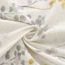 BGment Boho Linen Curtains for Bedroom 72 Inch Length 2 Panels Printed Leaf, Light Filtering Window Privacy Curtains for Living Room Farmhouse Rusitc Casual Patterns, Each 52 Inch Wide, Yellow