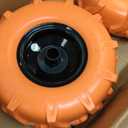 Boat Launching Wheels, 10" Rubber Transom Launch Wheels with Stainless Steel Variable Angle Bracket, Launching Dolly Wheel for Inflatable Boat, Aluminum Boat