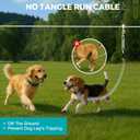 VST Professional Dual Shock-Absorbing Dog Trolley System - 75FT Aerial Dog Run Cable with Spring Tie Out Cable for Large Dogs Up to 250LBS,Chew Proof Zip Line for Backyard/Yard/Camping/Outdoor