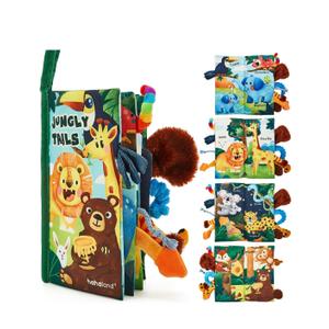 hahaland Baby Books 0-6 Months,Infant Tummy Time Toy Sensory Toys 6 to 12 Months Touch Feel Book Travel Toy Gifts for Boy Girl 0-3 Month Baby Shower Birthday Easter Basket Stuffers (Single)