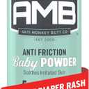 Anti Monkey Butt Baby Powder - Talc-Free Cornstarch Powder for Diaper Rash Prevention - Calamine & Hypoallergenic Formula for Anti-Chafing & Itch Relief - 8 oz